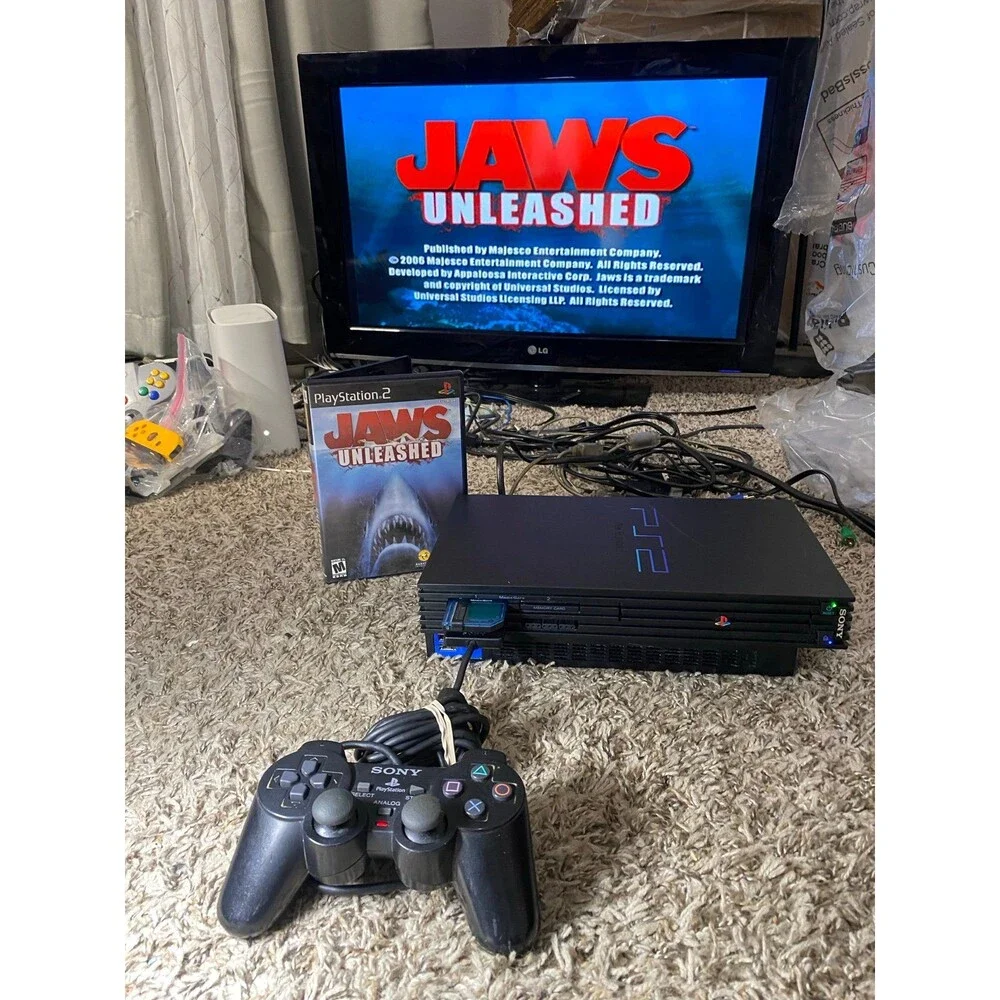 Sony Playstation 2 PS2 Fat Console w Controller W memory card